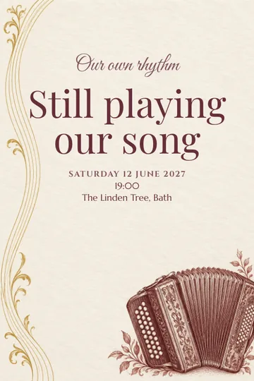 Our love song invitation design
