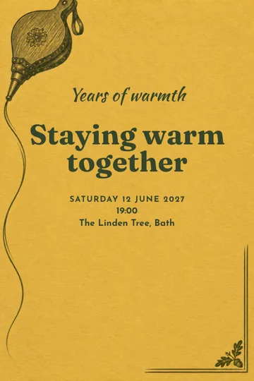 Years of warmth invitation design