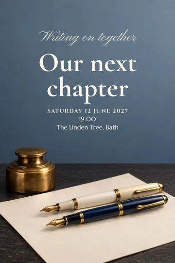 Writing on together invitation design
