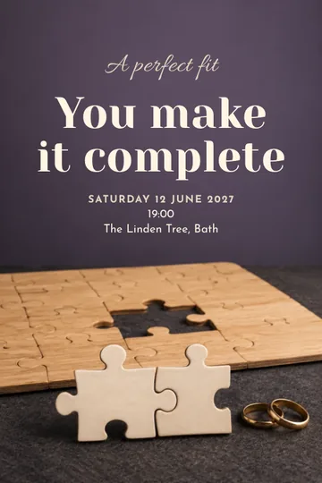 Fitting together invitation design