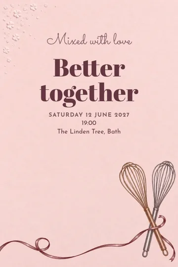 Mixed with love invitation design