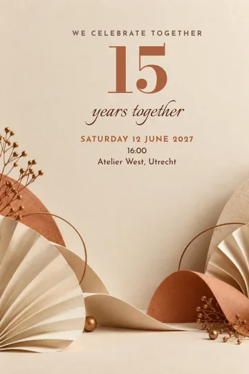 Sculptural paper invitation design
