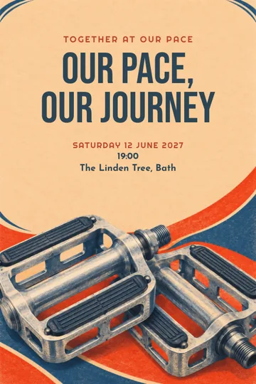 Together at our pace invitation design