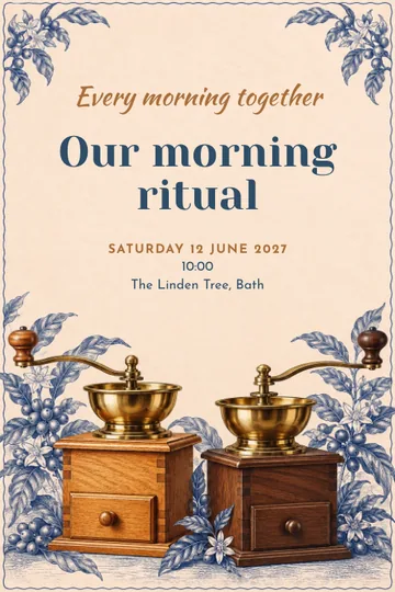 Our morning ritual invitation design