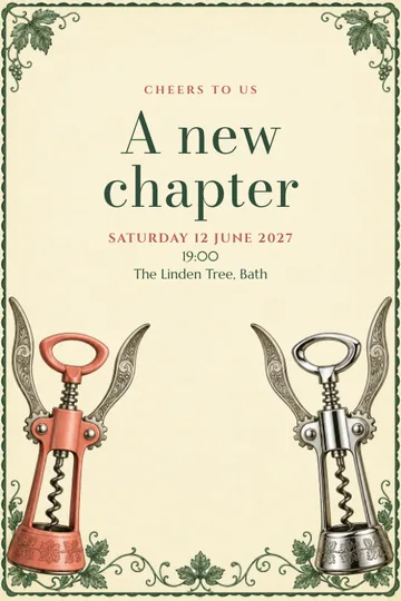 Opening life together invitation design