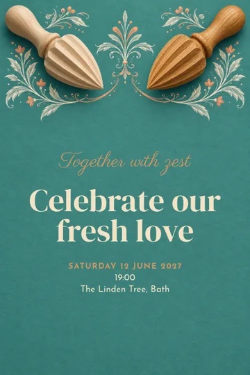 Together with zest invitation design