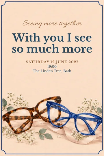 Seeing more together invitation design