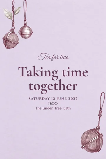 Time to share invitation design