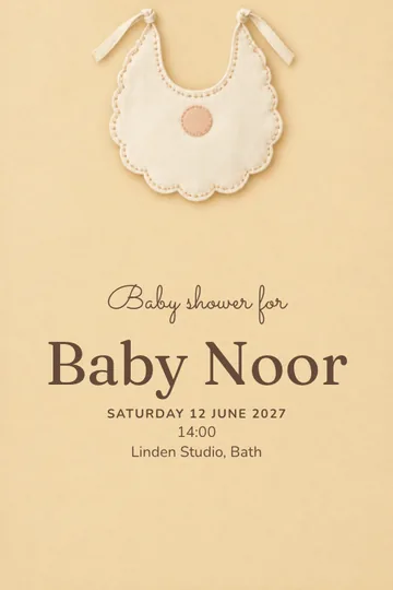 A soft welcome invitation design