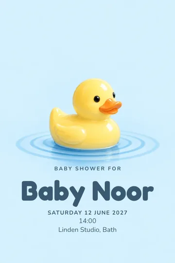 A little duckling invitation design