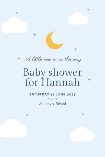 Little clouds invitation design