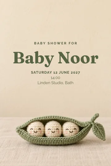 Little peas invitation design