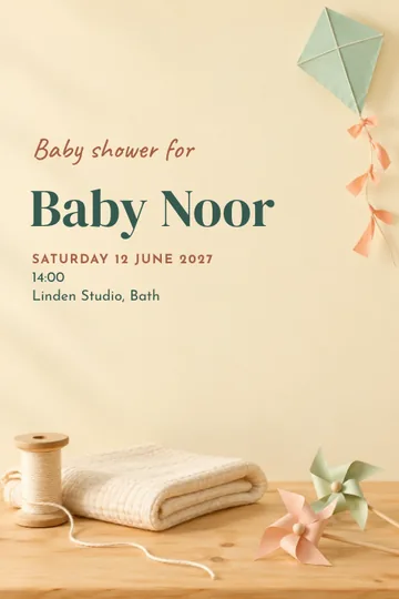 A fresh breeze invitation design