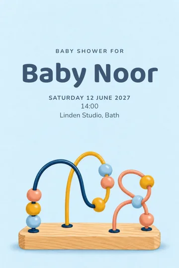 Little discoveries invitation design