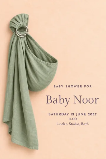 Held close invitation design