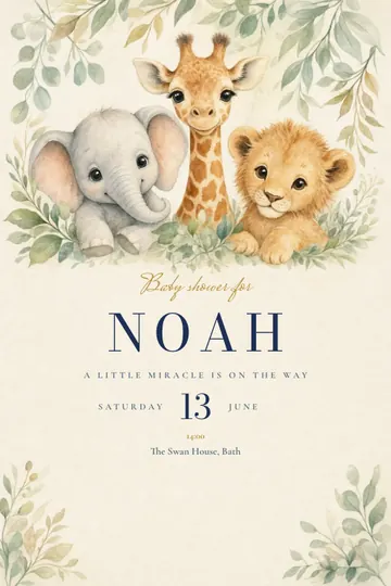 Safari invitation design