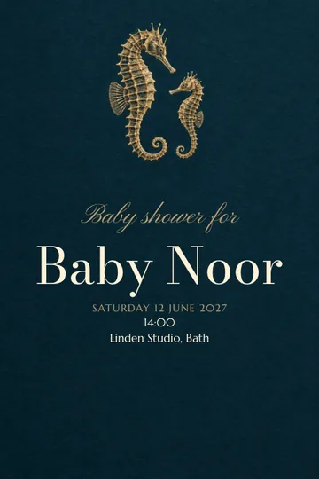 Floating together invitation design