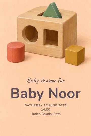 A world of shapes invitation design