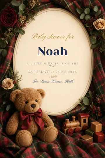 Teddy bear invitation design