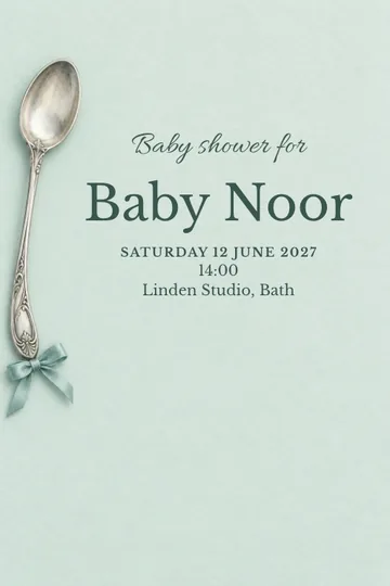 A spoonful of joy invitation design