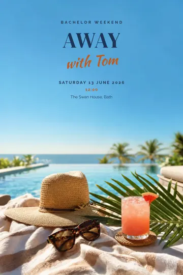 Sun and sea invitation design
