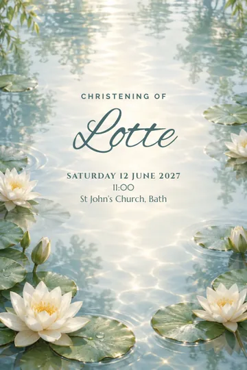 Lily pond invitation design