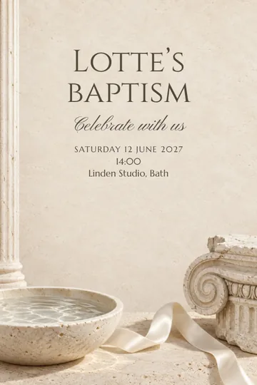 Roman column invitation design