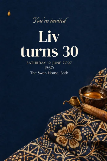 Batik atelier invitation design