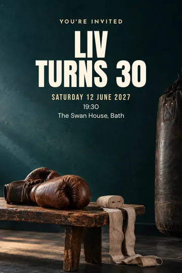 Boxing gym invitation design