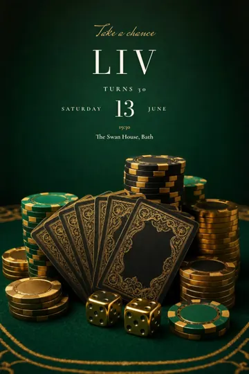 Casino night invitation design