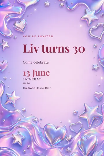 Chrome invitation design