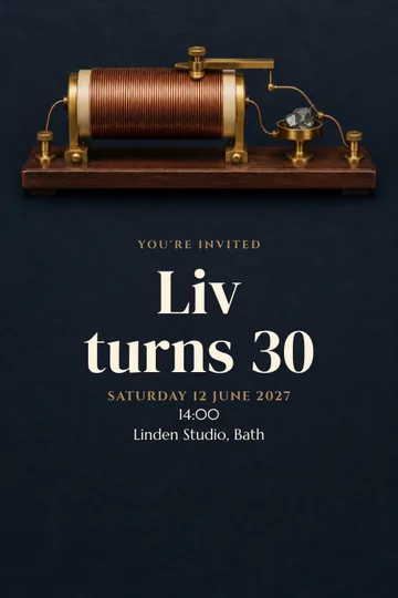 Tune into the party invitation design