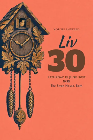 The cuckoo calls invitation design