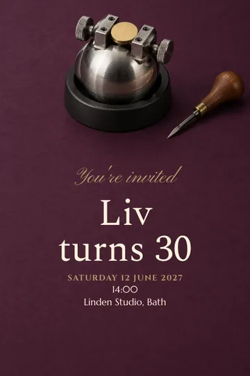 Fine lines invitation design