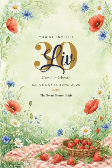 Garden party invitation design