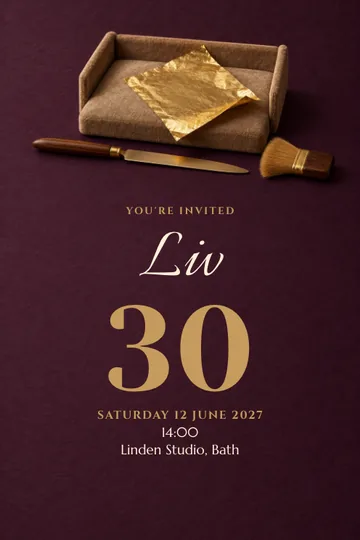 A golden evening invitation design