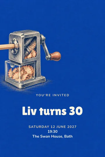 A sharp birthday invitation design