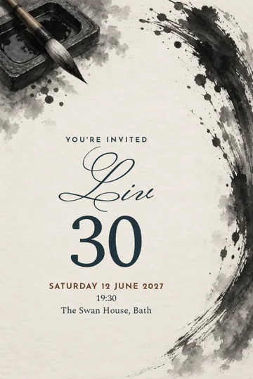 Inkstone gathering invitation design