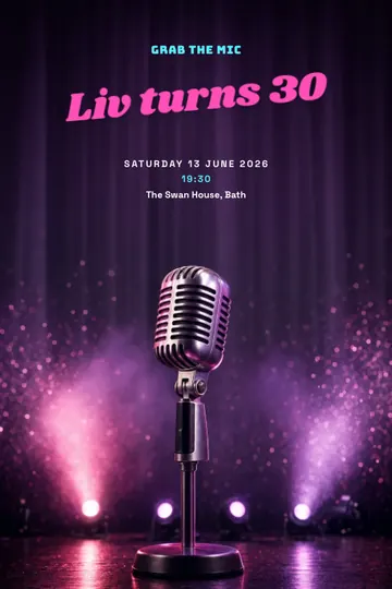 Karaoke night invitation design
