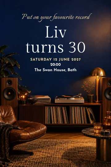 Listening bar invitation design