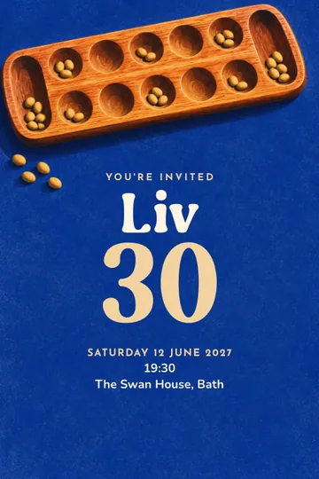 Mancala evening invitation design
