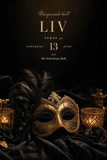 Masquerade invitation design