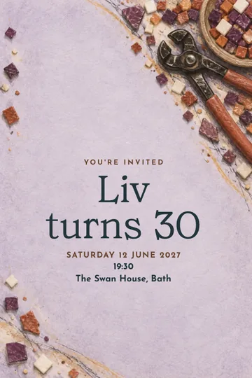 Mosaic workshop invitation design