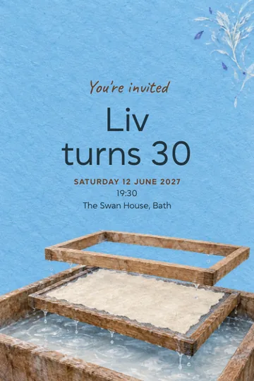 Paper from water invitation design