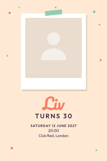 Polaroid invitation design