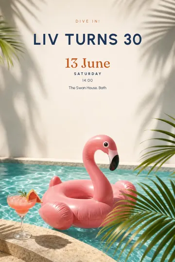 Pool party invitation design