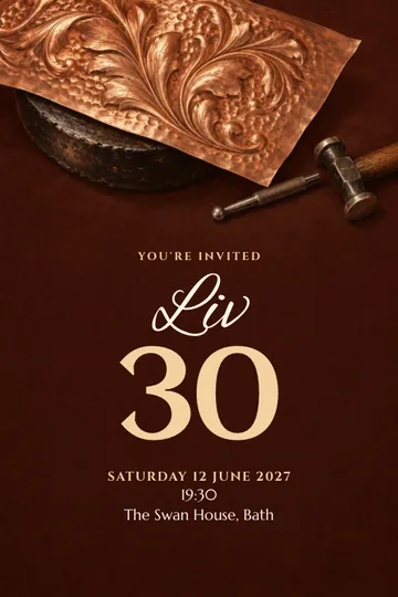 A celebration in relief invitation design