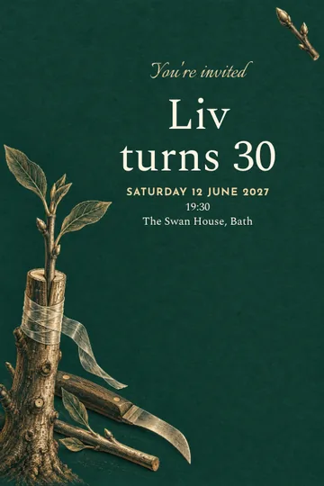 Grafting atelier invitation design