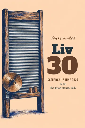 Washboard rhythm invitation design