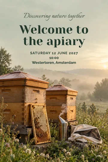 The work of bees invitation design